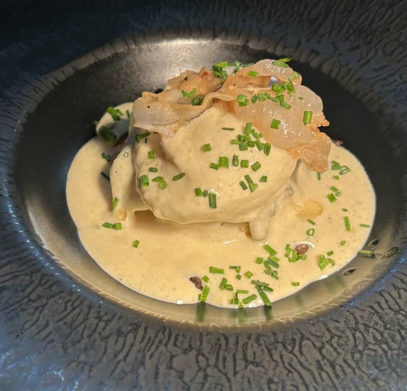 L'oeuf poché et duxelles de champignons 