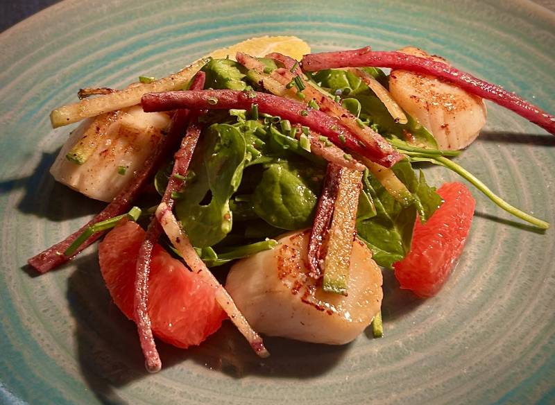 Les Noix de saint-Jacques poêlées au beurre d'agrume