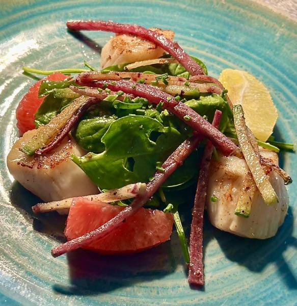 Les Noix de saint-Jacques poêlées au beurre d'agrume